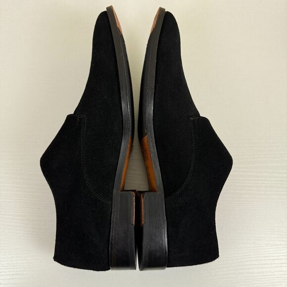 Like New Carlos Santos Black Suede Single Buckle Strap Loafer main image 10